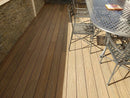 Piso Deck WPC exteriores dual color Caoba / Gris claro 23x140x2900mm
