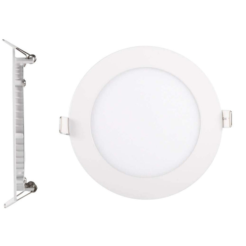 Lampara LED Empotrable Redonda. 18 Watt. 120Volt. 60Hz. Luz Calida (2700K) 1250 Lumens.