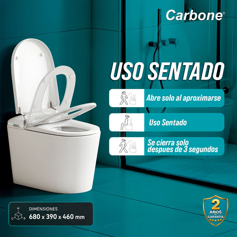Inodoro Inteligente Pro Smart Toilet One Piece con Bidet Eléctrico 110V/60Hz manual y Control Remoto Multifunción Diseño Premium Alta calidad 680X390X460mm