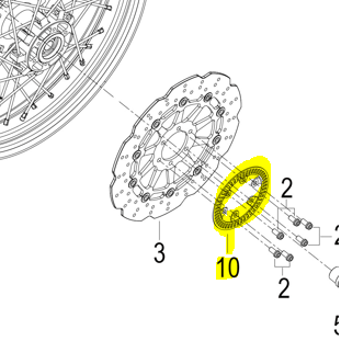 Anillo De Engranaje De ABS De La Llanta Delantera (TRK502X)