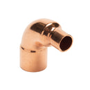 Codo reductor de 90° de cobre (3/4" x 1/2")
