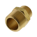 Niple reductor macho x macho hexagonal de 3/4" x 1/2" de bronce