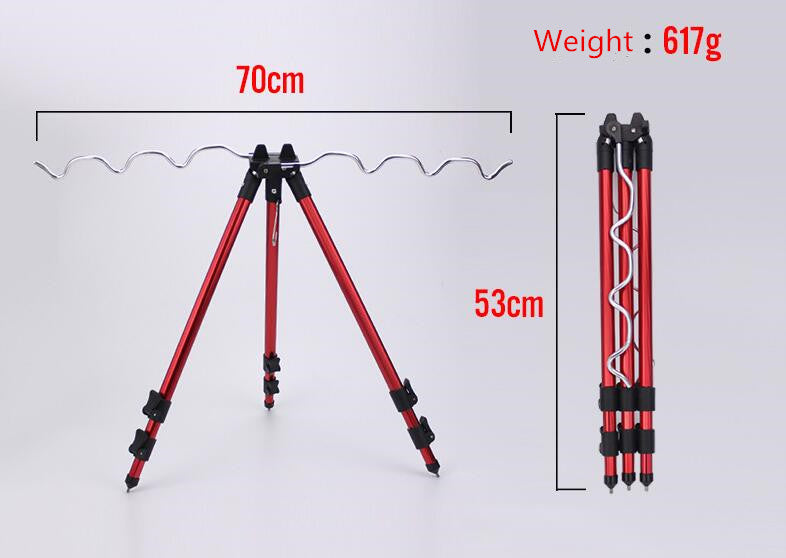 Tripode soporte de cañas de pesca ROJO
