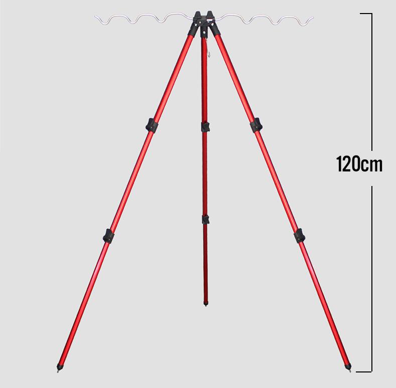 Tripode soporte de cañas de pesca ROJO