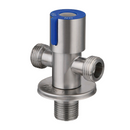 Llave de Ángulo Doble para Lavamanos y fregadores. Válvula Satinada de Acero Inoxidable.