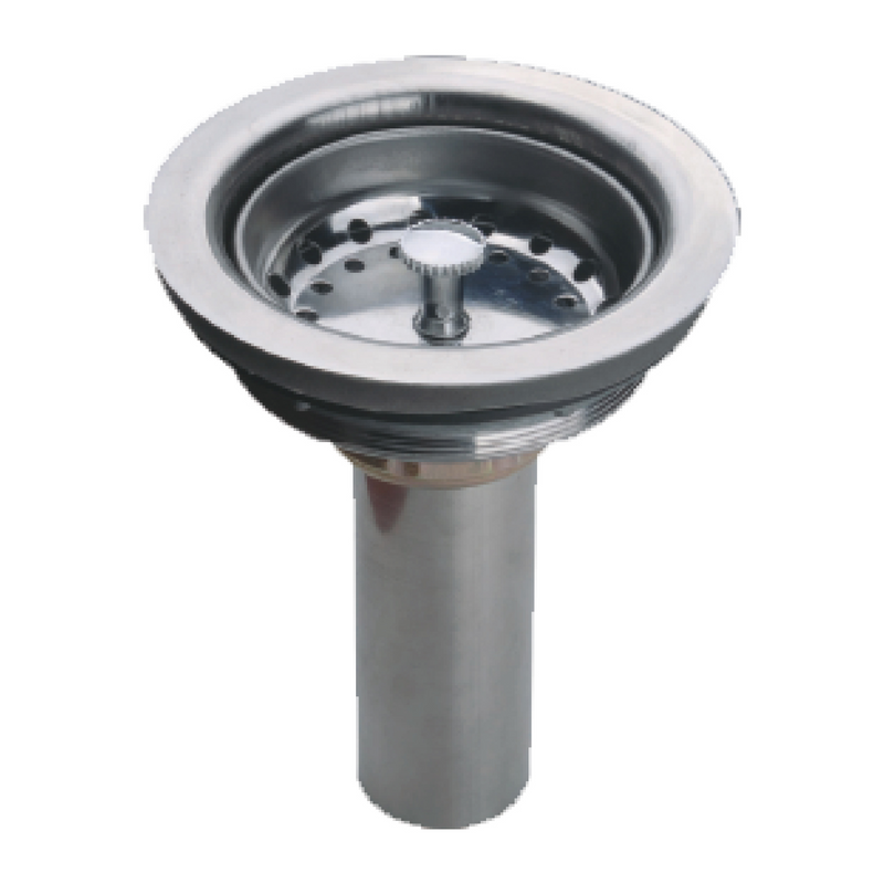 Desagüe para Fregador con Coladera. Drenaje de Acero Inoxidable Acabado Satinado.