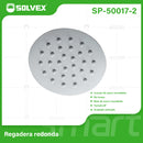 Cabezal de Ducha Redondo 8" Satinado. Regadera de Acero Inoxidable cepillada.