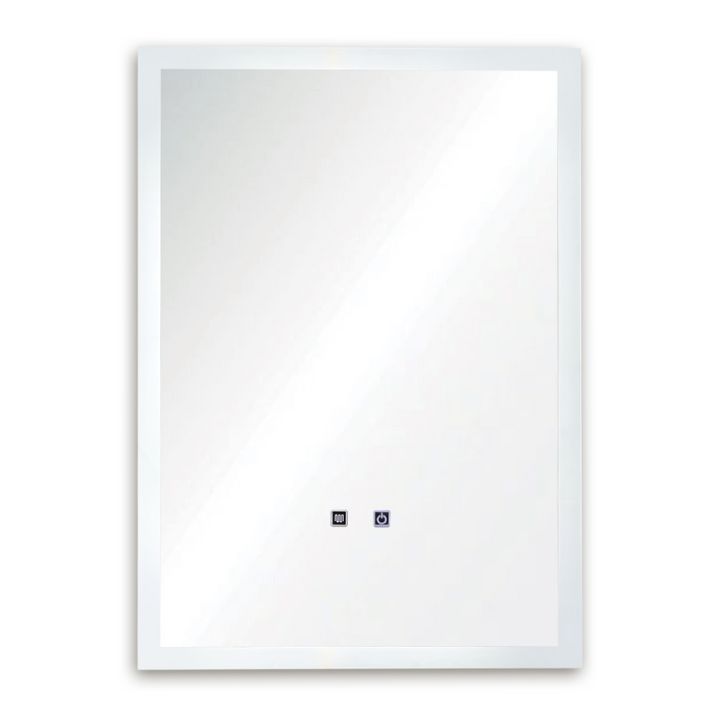 Espejo LED Rectangular 70x50cm Con Luz LED De 3 Tonos, Botón Táctil y Sistema Antiempañante Para Baño Moderno.