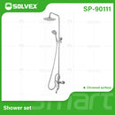 Ducha De Pared Con Barra Ajustable Y Mezcladora De 3 Funciones. Regadera Tipo Lluvia Y Ducha Teléfono Cromada.