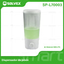 Dispensador de Jabón Líquido 380ml. Color blanco. Montaje de Pared Resistente para Baño y Cocina.