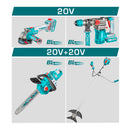 Batería 20V/40V 60.0Ah/30.0Ah para la esdpalda (1080Wh) tipo Mochila Portátil. Indicador LED. Compatible con Herramientas Total. Morral