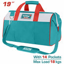 Bolsa de herramientas de 14 bolsillos. 19" Carga 18Kg