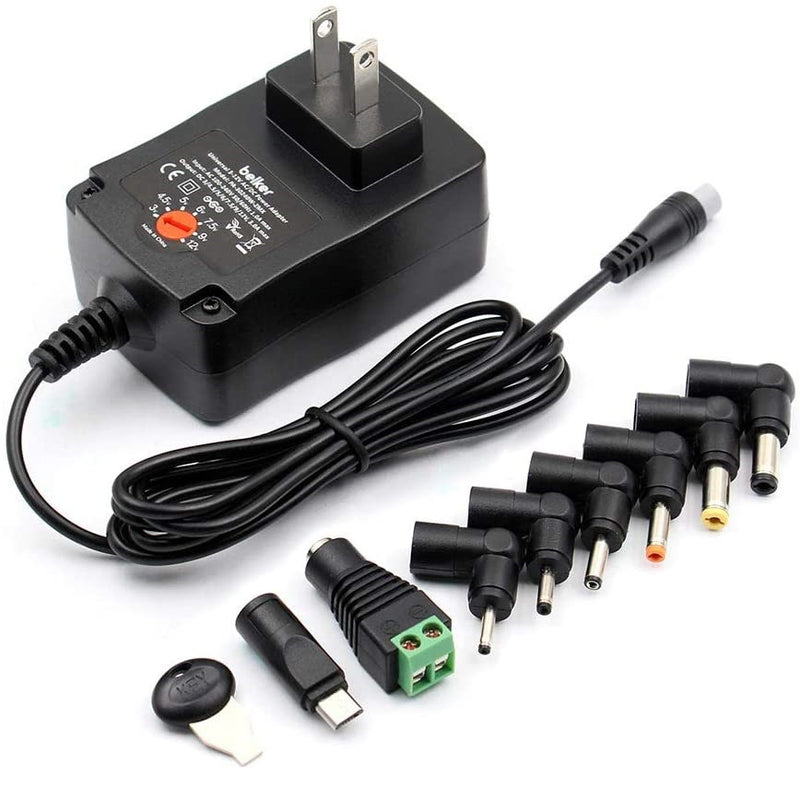 Adaptador de corriente ajustable - AC DC 3V, 4.5V, 5V, 6V, 7.5V 9V 12V 2A 2.5A 3A
