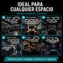 Lámpara LED Hexagonal Modular 144W (205x440cm). Panel Luminoso de 5 Hexágonos para Garajes, Talleres y Detailing. Luz de panal 110V.
