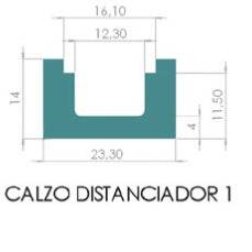 Clazo De Poliamida Para Multipunto UA077 Sistema Perimtetral Serie 70 Mm