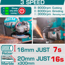 Flexible Inalámbrica 4-1/2" 20V 1000W  lijadora esmeriladora angular No incluye batería ni cargador.