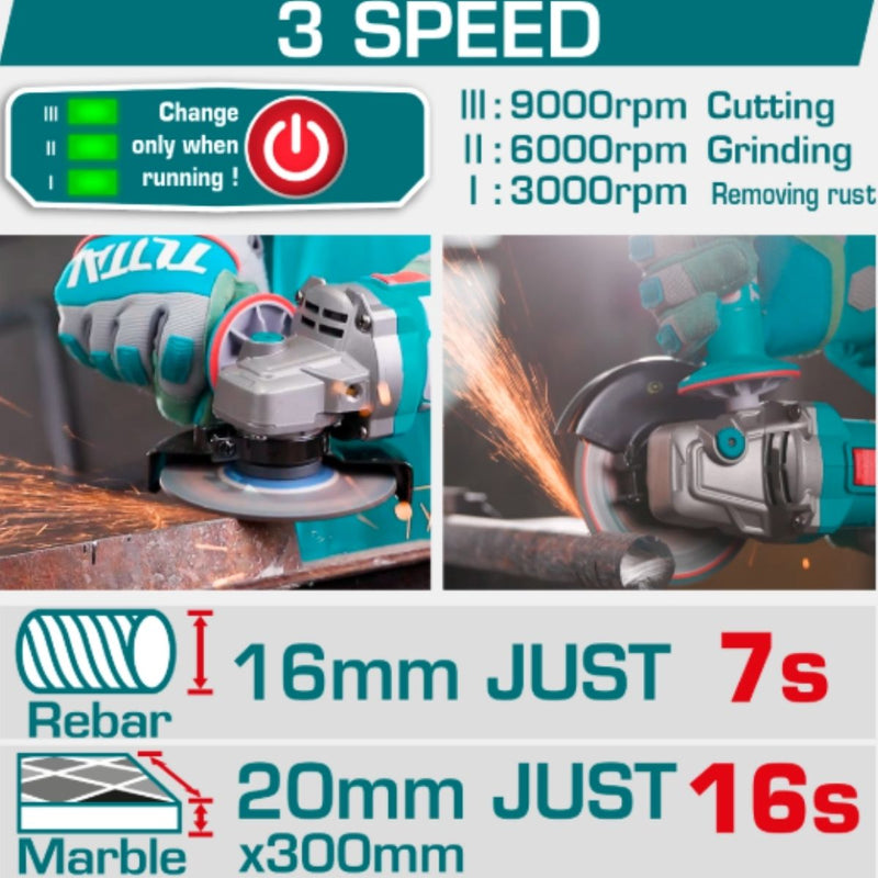 Flexible Inalámbrica 4-1/2" 20V 1000W  lijadora esmeriladora angular No incluye batería ni cargador.