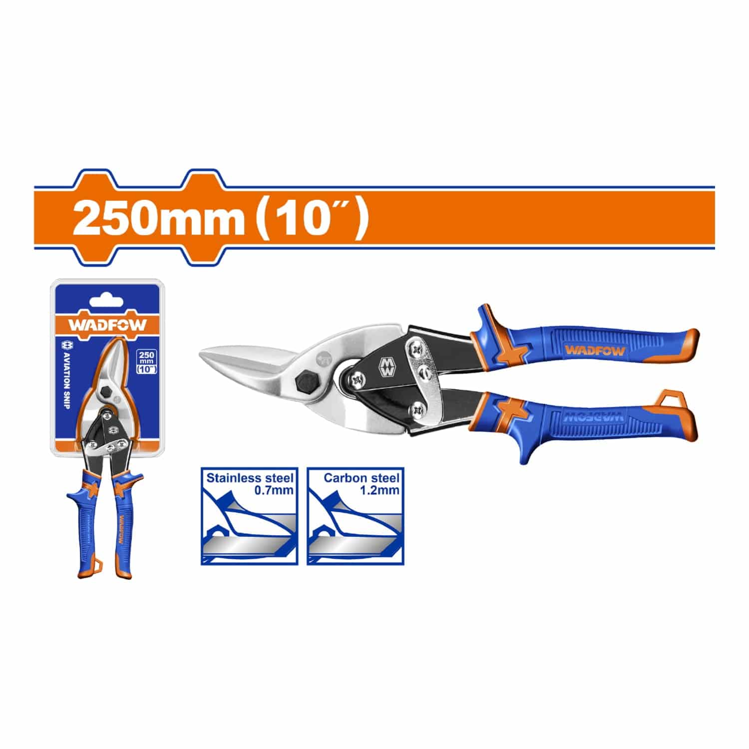 Tijera De Aviación 10" Corte Izquierdo. Espesor Máx. De Corte. Acero Al Carbono ≤1,2 Mm Cortachapa