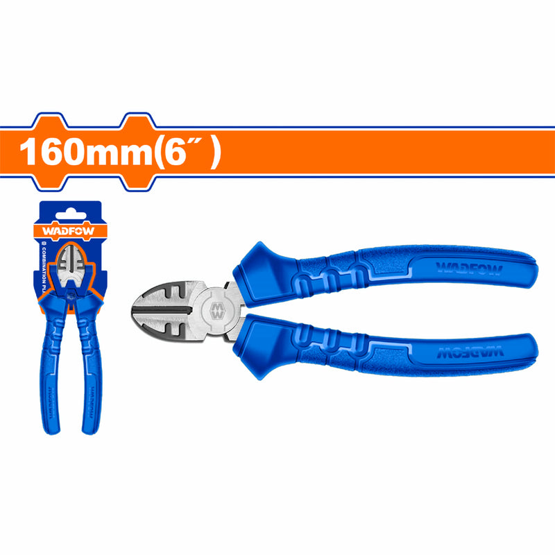 Alicate de corte diagonal 160mm (6") Pulido y antióxido. Mango de un solo color. Pinza