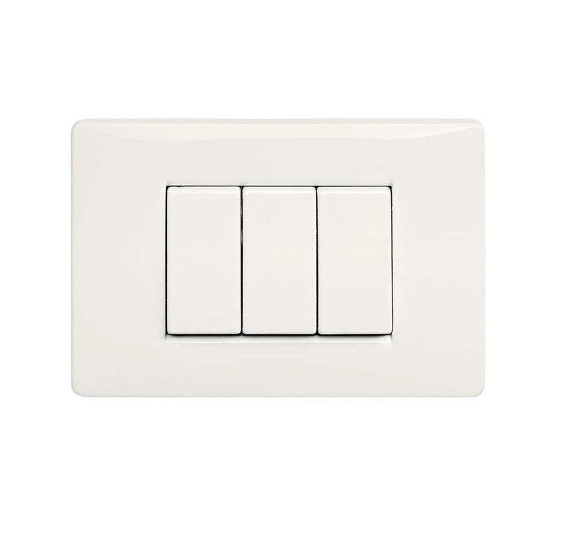 Interruptor triple de 1 vía 10 Amperios-125Volt 60Hz color blanco
