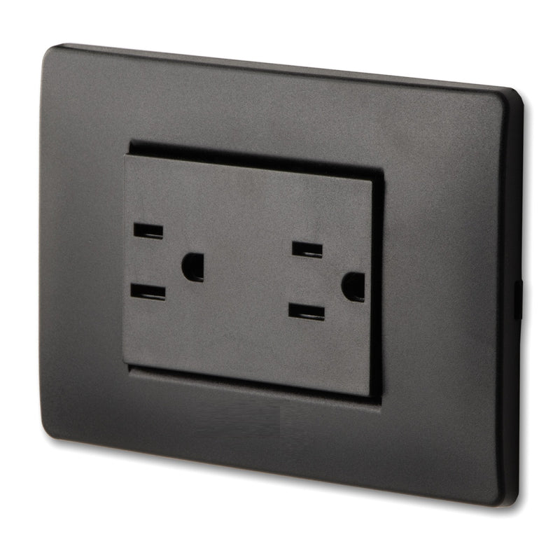 Tomacorriente doble 15 Amperios-125Volt 60Hz color negro