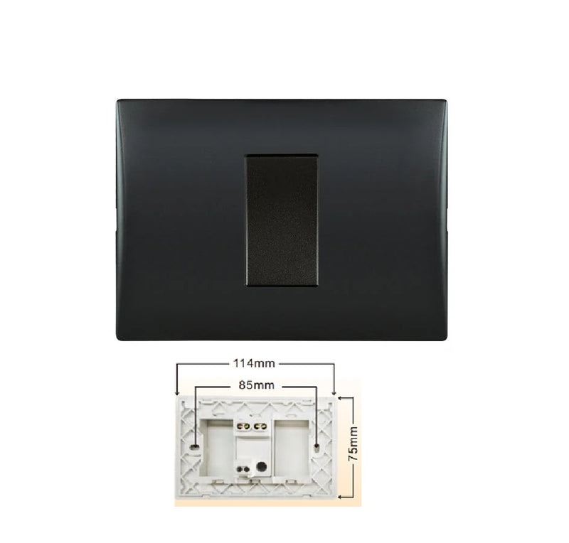 Interruptor 3 Vías sencillo 10 Amperios-125Volt 60Hz color Negro mate