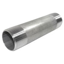 Niple tipo barril Sch40 NPT 304 150psi. Nominal 2 1/2" x 2" Largo.