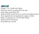 Generador Gasolina Total 110V-220V 60Hz 7.0 HP. 3000 W (RPM):3600. Inicio De Cuerda. Motor De 4 Tiem