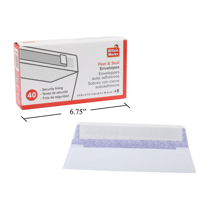 40 piezas Sobres de seguridad con sello