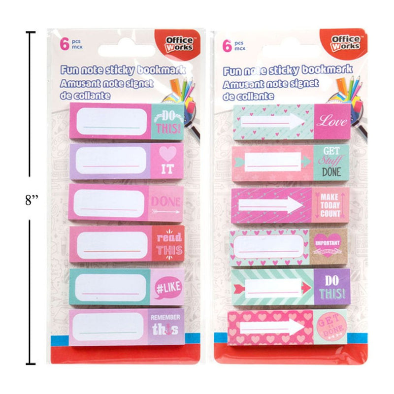 Marcadores adhesivos para libros 2 estilosBolsa OPP con cabecera