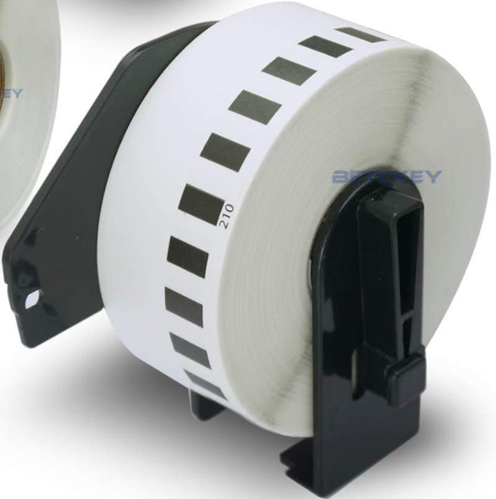 Rollo continuo para brother DK-22210, 29mm x 30.8m(1-1/7" x 100')( con holder plastico)