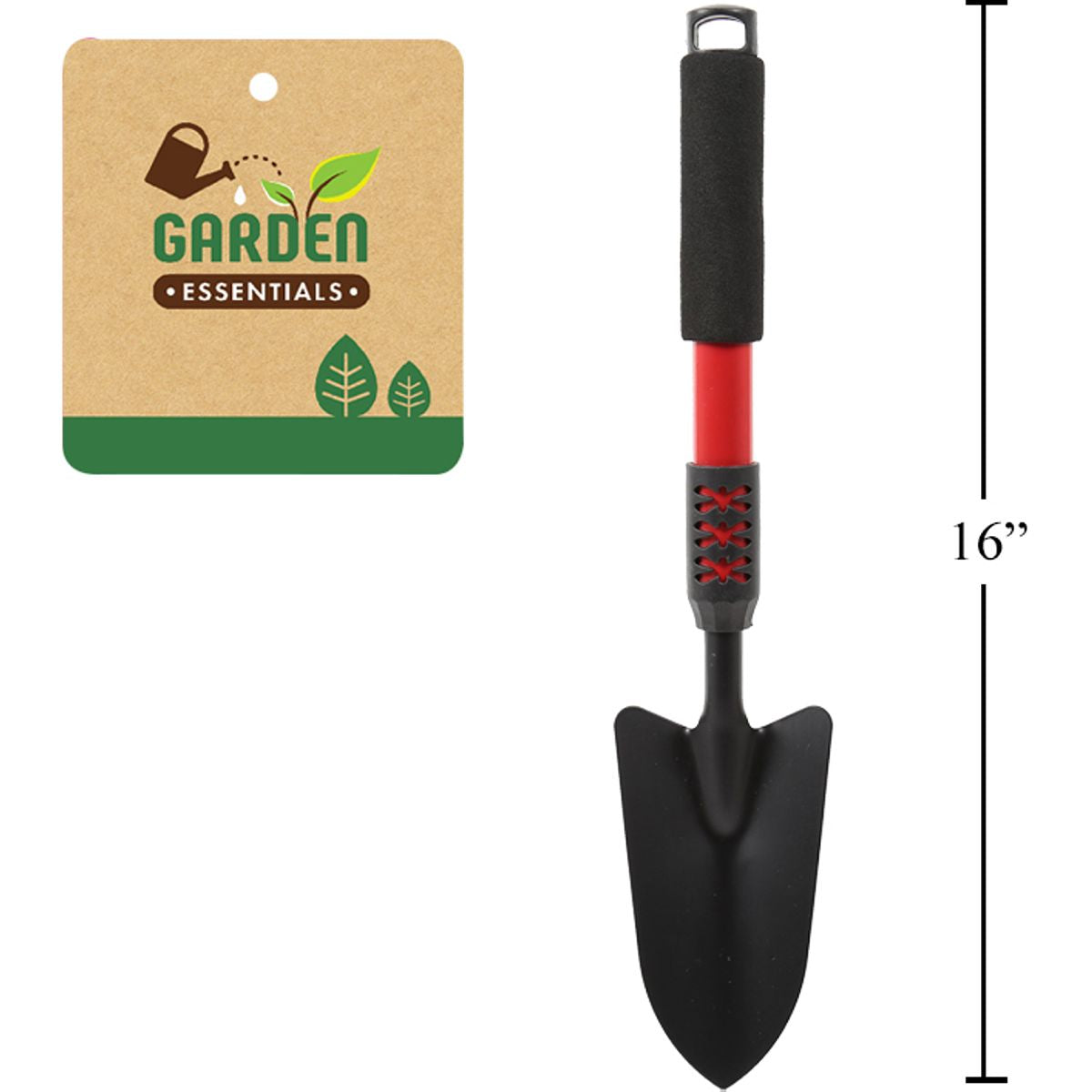 Garden E. Pala de acero al carbono de lujo de 16 "con agarre de espuma, cht