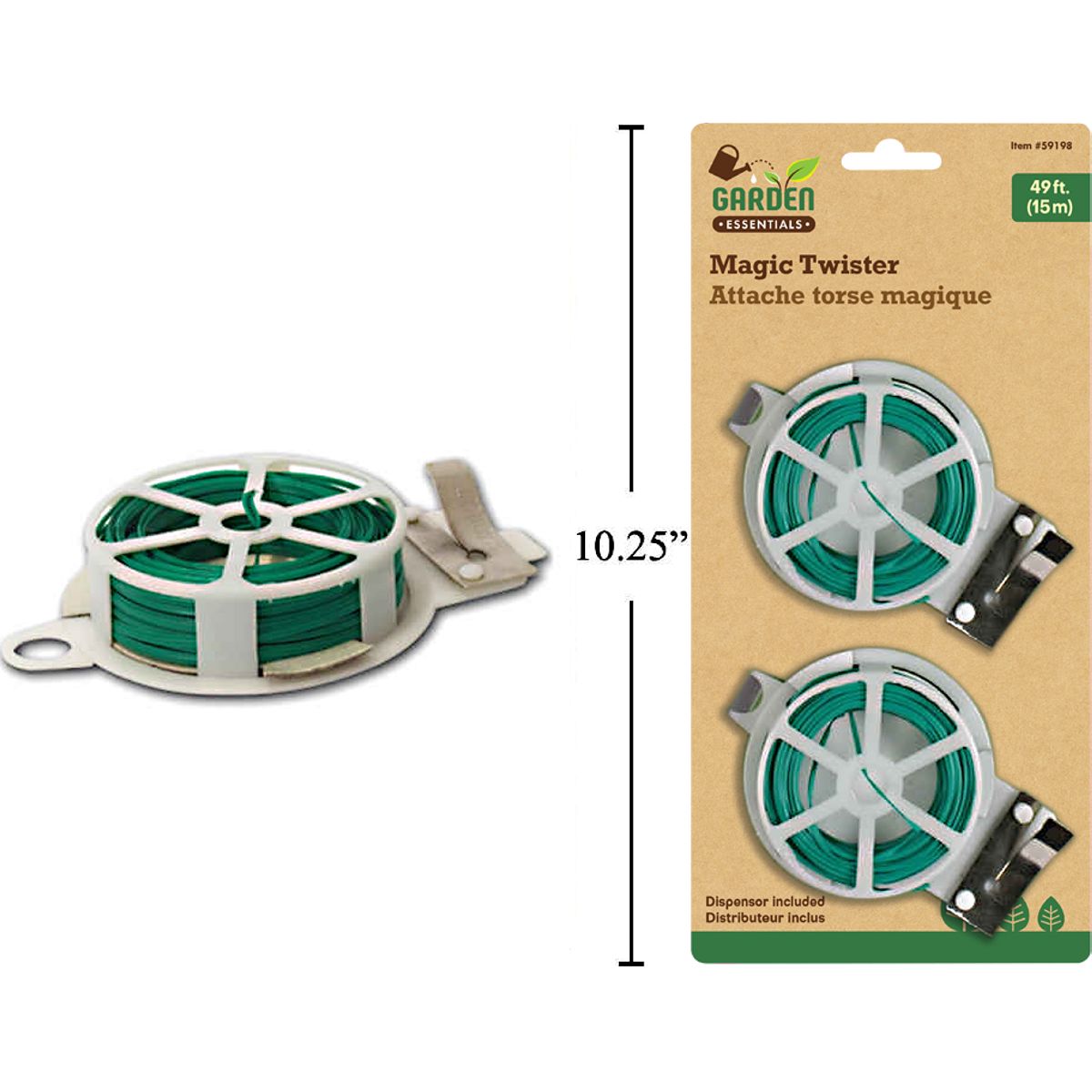 2 paq. De Lazo de torcedura twist tie para amarrar con cortador 15 mts cada rollo