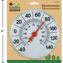 Termómetro de 6.75 "de diámetro con dial numérico para jardines