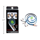 iFocus, cable retráctil de carga y sincronización 3 en 1 de 1 M, azul, cbx