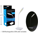 iFocus, COB Lámpara de escritorio con cuello de cisne, 3 W 120 lúmenes, USB recargable, cbx