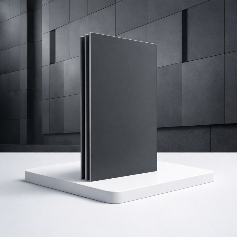 Lamina alucobond ACM 4mm PVDF 1.22x2.44m (4x8pies) Panel Revestimiento Exterior de Alta Calidad Color Gris Oscuro B019 aluminio compuesto