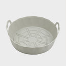 Olla de silicona para freidora de aire, 16cm de diámetro, color gris
