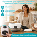Limpiador a Vapor Portátil 1500W 110V con 6 Niveles de Vapor y Presión 3 Bar. Esterilizador con Calentamiento 15s y Depósito 1000 ml. Incluye Múltiples Boquillas.