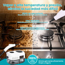 Limpiador a Vapor Portátil 1500W 110V con 6 Niveles de Vapor y Presión 3 Bar. Esterilizador con Calentamiento 15s y Depósito 1000 ml. Incluye Múltiples Boquillas.