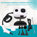 Limpiador a Vapor Portátil 1500W 110V con 6 Niveles de Vapor y Presión 3 Bar. Esterilizador con Calentamiento 15s y Depósito 1000 ml. Incluye Múltiples Boquillas.