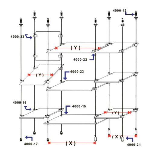 Anclaje de cable para techo.