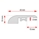 Remate Final, Reductor Para Piso SPC Ash Stone 45 X 2400 Mm