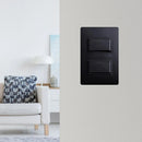 Interruptor doble 3 vías 10 Amperios-125Volt 60Hz color Negro