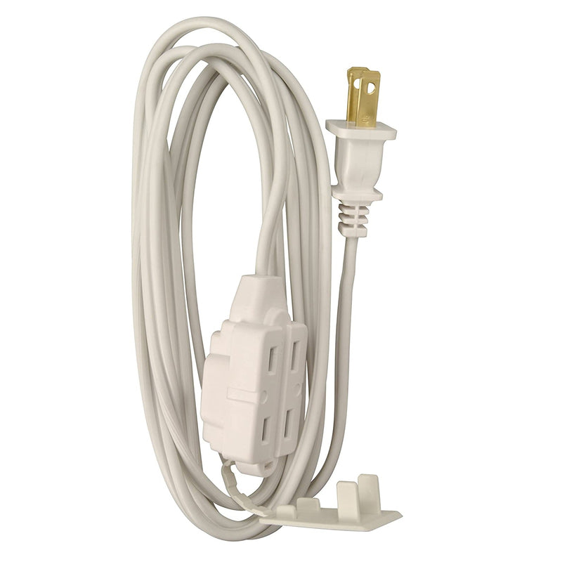Extension Electrica Polarizada de 3 salidas Nema 1-15P. 125Volt - 9FT. Calibre 2x16AWG.