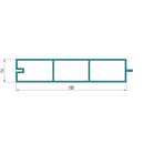 Perfil Lama Para Puertas - Fijos - Portones. Espesor 1.2 Mm. Largo 5.85 Mts. Acabado Negro