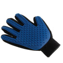 Guante para aseo de mascotas, ajustable. Color Azul.