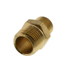 Niple reductor macho x macho hexagonal de 1/2" x 3/8" de bronce