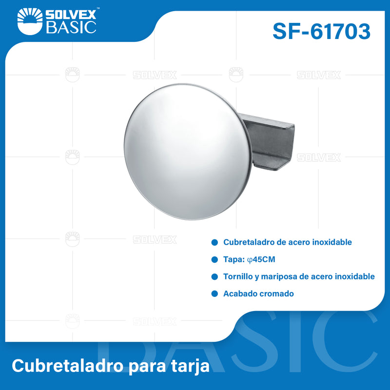 Tapón de acero inoxidable 45 mm. Tapa Cubre orificios en fregador o lavamanos.