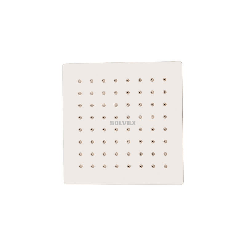 Cabezal de Ducha cuadrado 6" Satinado. Regadera de Acero Inoxidable cepillada.